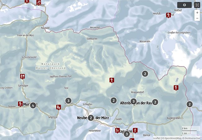 Hochsteiermark Karte